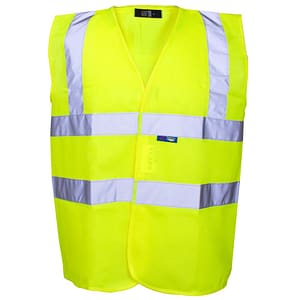 Custom printed hi vis vests with logo