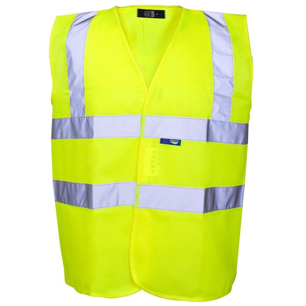 Custom printed hi vis vests with logo